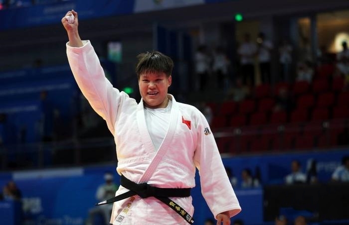 （成都大運會）中國選手賈春迪獲女子柔道78公斤以上級冠軍